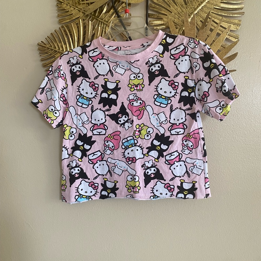 Hello Kitty Pink Kids T-Shirt with Characters